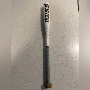 Marucci Fastpitch Softball Bat 27” – USA Softball Certified | White/Gold